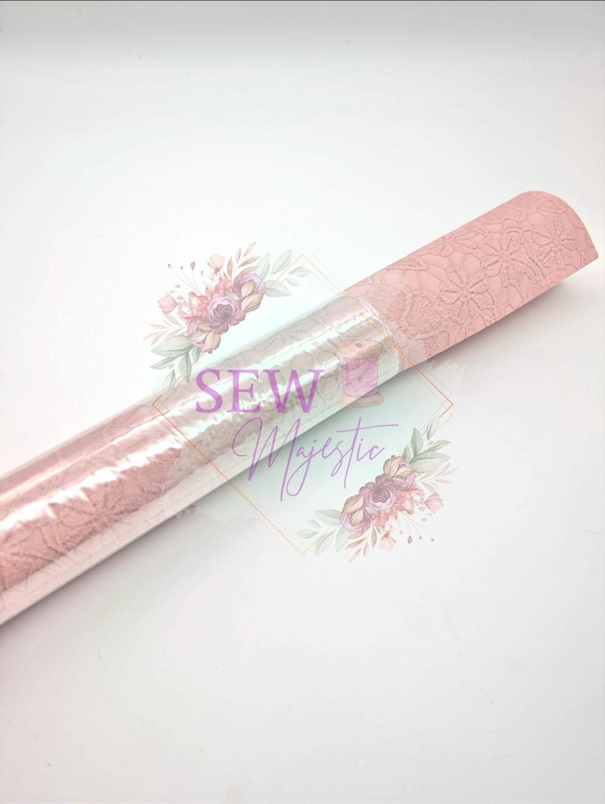 Blooming Embossed Vinyl, For Sewing, For Bagmaking, Vinyl Fabric, Custom Vinyl, Embossed Vinyl, 18" Roll, Sew Majestic, Faux Leather, Floral