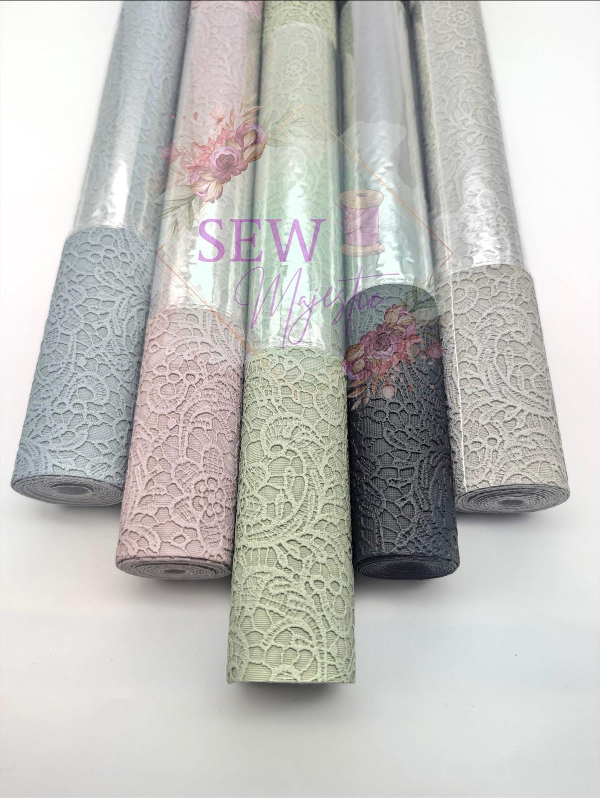 Lace Vinyl, For Sewing, For Bagmaking, Vinyl Fabric, Custom Vinyl, Embossed Vinyl, 18" Roll of Vinyl, Sew Majestic, Faux Leather