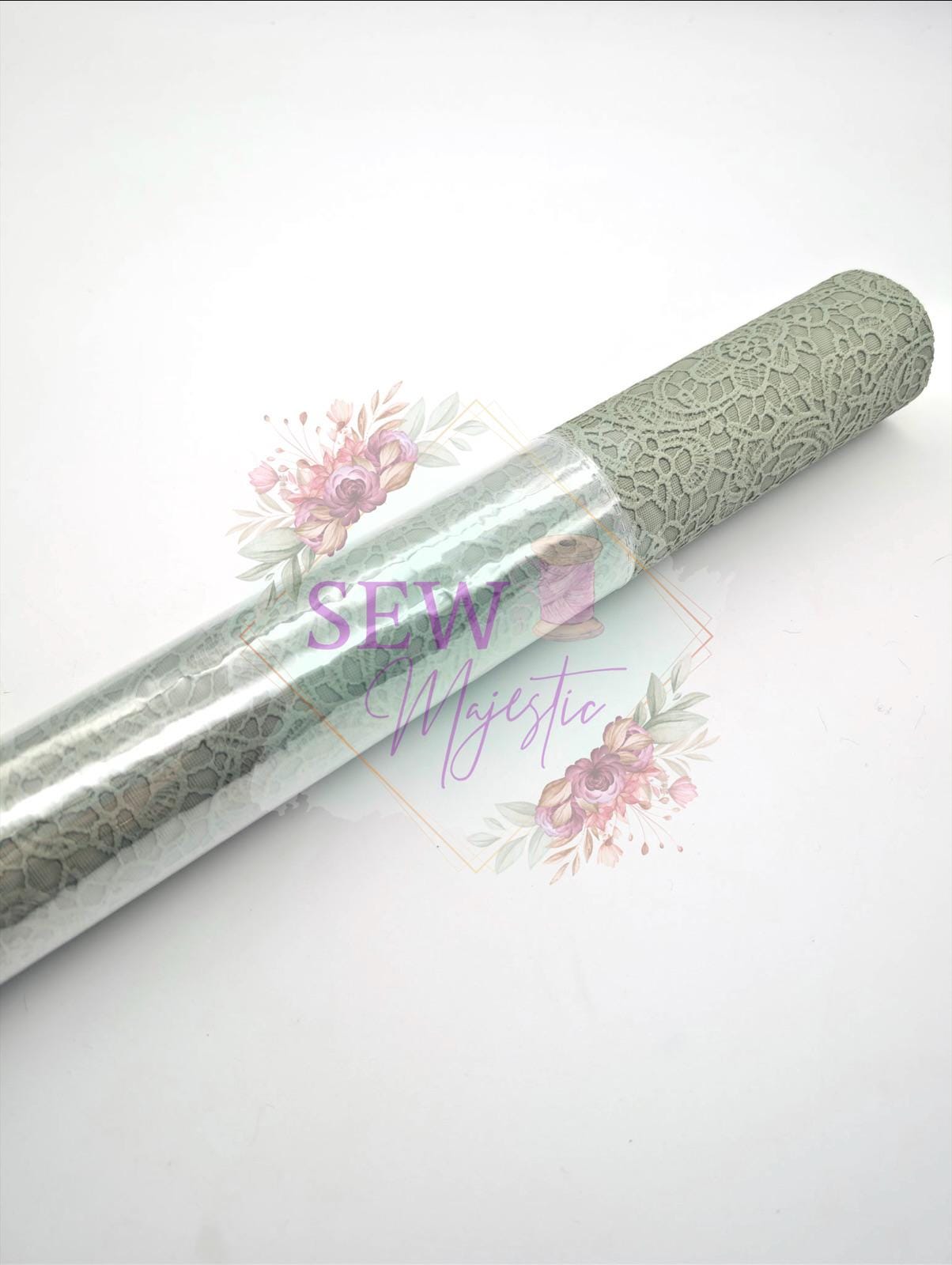 Lace Vinyl, For Sewing, For Bagmaking, Vinyl Fabric, Custom Vinyl, Embossed Vinyl, 18" Roll of Vinyl, Sew Majestic, Faux Leather