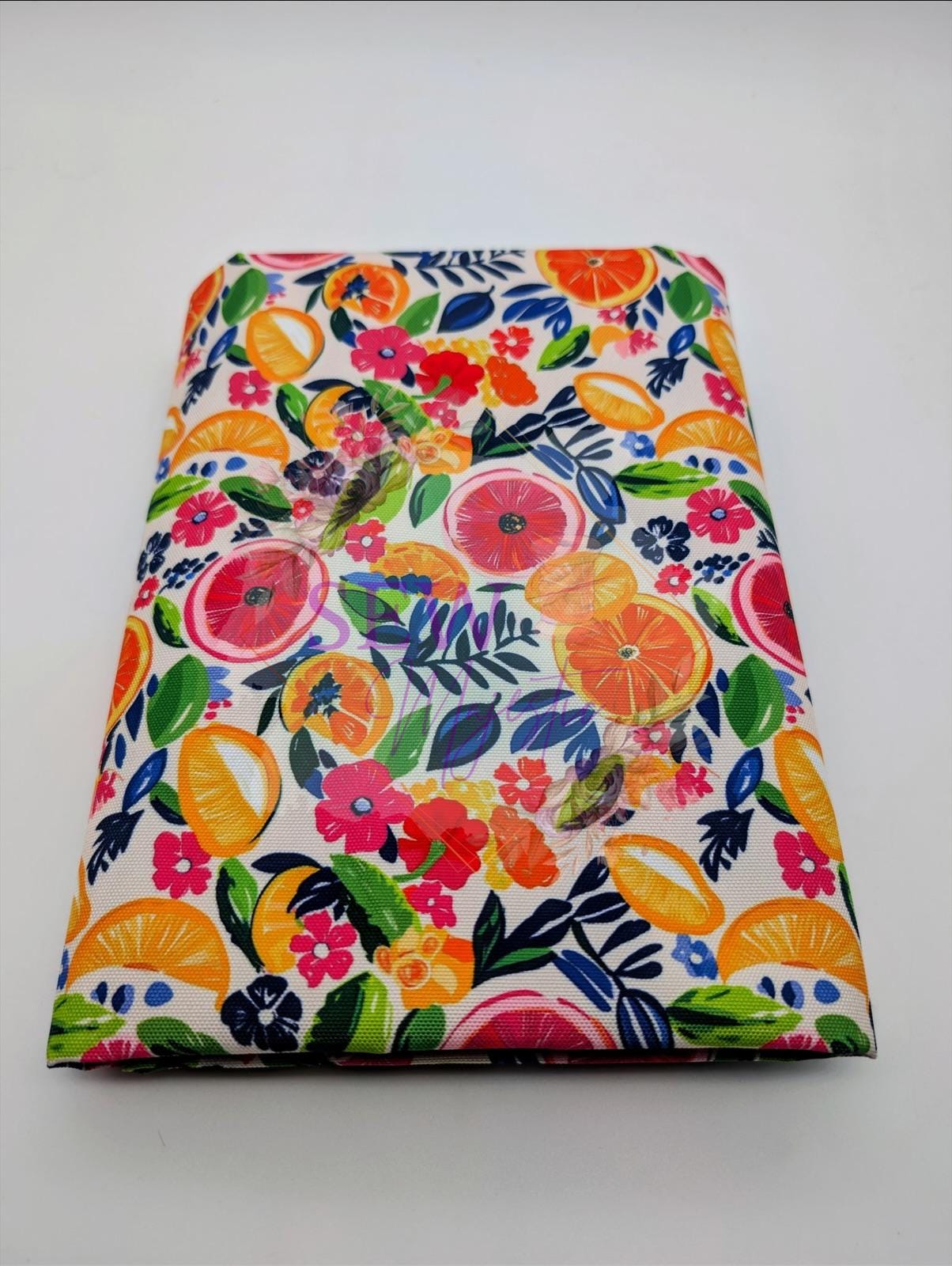 Floral Fruit Water Resistant Canvas, By the Yard, Floral Fabric, For Bagmaking, Summer themed, WPC, Sewing, Sew Majestic