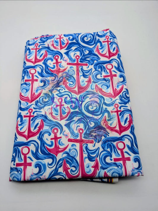 Anchor Majestic Nylon Fabric, Waterproof, By the Yard, For Bagmaking, Bonded Nylon, Summer Themed Sewing Notion, Sew Majestic