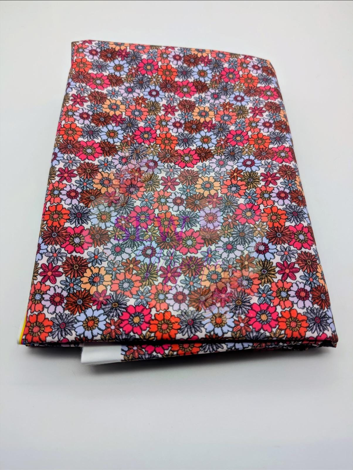 Pink and Orange Flower Majestic Nylon Fabric, By the Yard, Floral Fabric, For Bagmaking, Summer Themed, Waterproof, Sewing, Sew Majestic