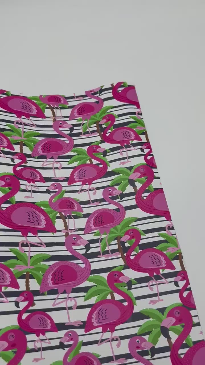 Parrot Vinyl Fabric, For Sewing, for Bagmaking, Roll of, Smooth Vinyl, with Canvas Backing, Bird Fabric, Tropical, Animal Print,Sew Majestic