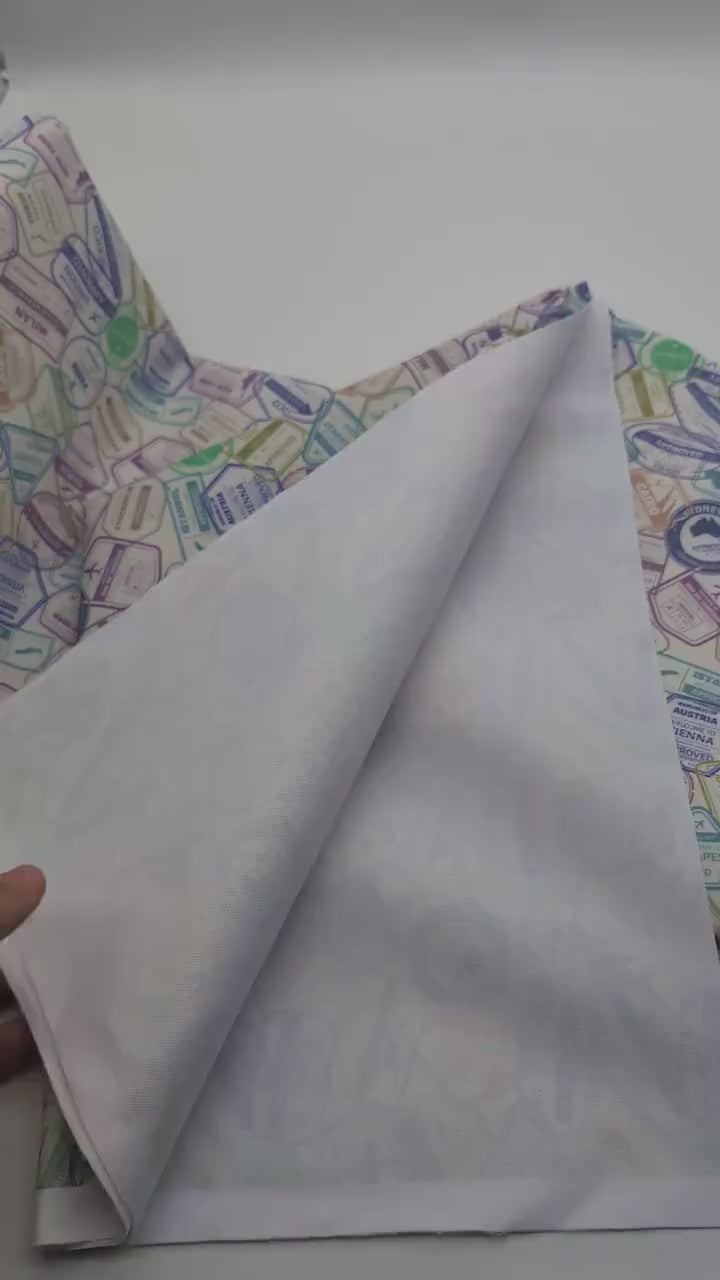 Watercolor Palm Tree Majestic Nylon Fabric, Waterproof, By the Yard, For Bagmaking, Bonded Nylon, Sewing Notion, Sew Majestic