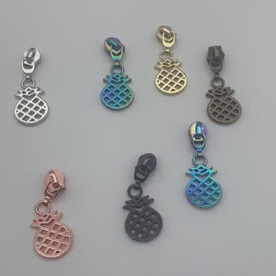 Pineapple Size #5 Zipper Pull for Nylon Zipper Tape, Zipper Pull, Size 5 Zipper, Zipper Charm, Pineapple Zipper Pull, For Bagmaking, Purse
