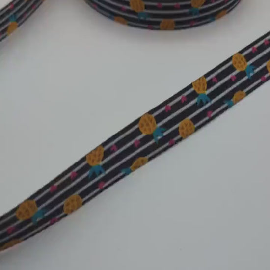 1" Pineapple Stripes Webbing 3 Yards, For Bagmaking, For Straps, By the Yard, Sewing Notion, Sewing Supply, Pineapple Webbing, Sew Majestic