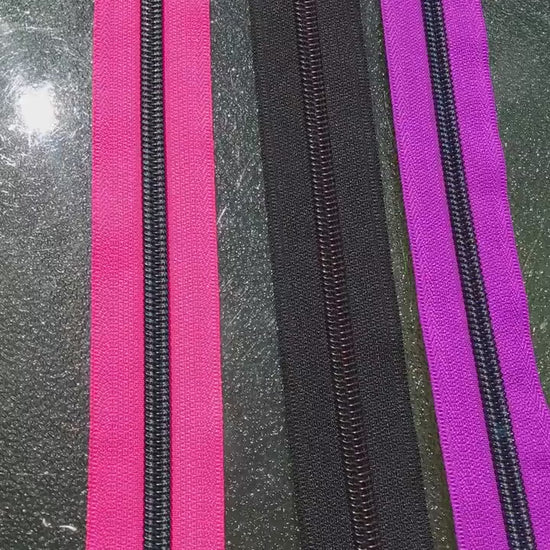 Majestic Tape, Size #5 Nylon Zipper Tape, Sew Majestic, For Bagmaking, Zippers, Nylon Zipper, Pink Zipper, Purple Zipper, Black Zipper